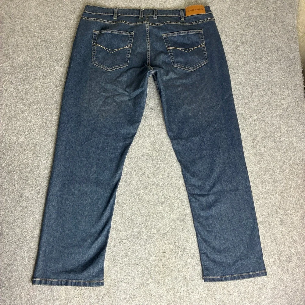 Scott Barber Mens 40x29 Straight Fit Jeans Indigo Blue Dark Wash Denim Pants